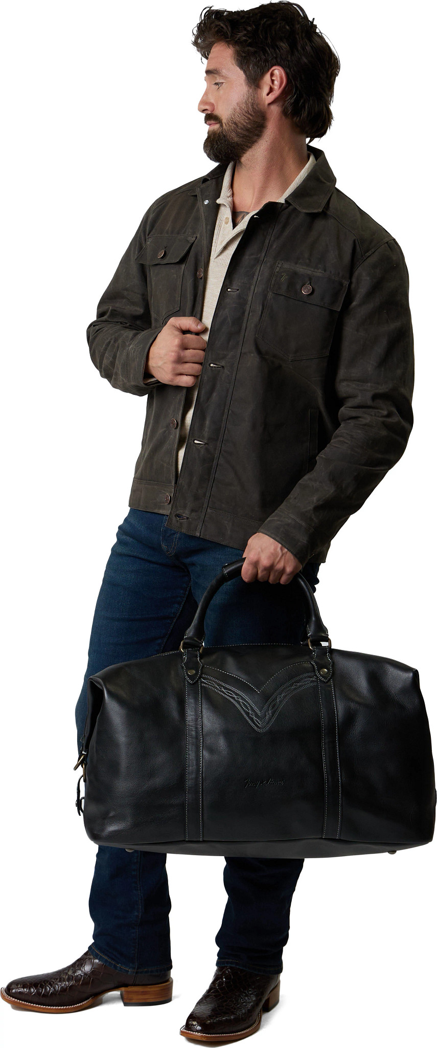 Mareas - Large Duffel  se muestra en el modelo