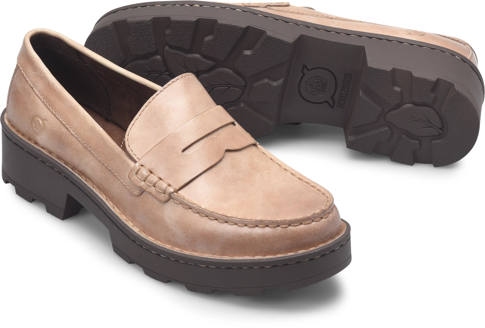 Born gallatin leather bow hot sale loafers