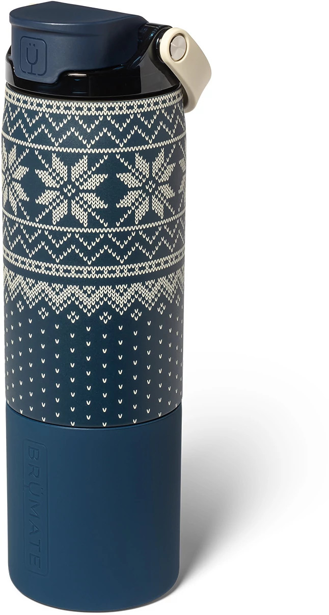 Unisex Brumate Rise 25oz Straw Tumbler shown in Alpine Knit (Blue)