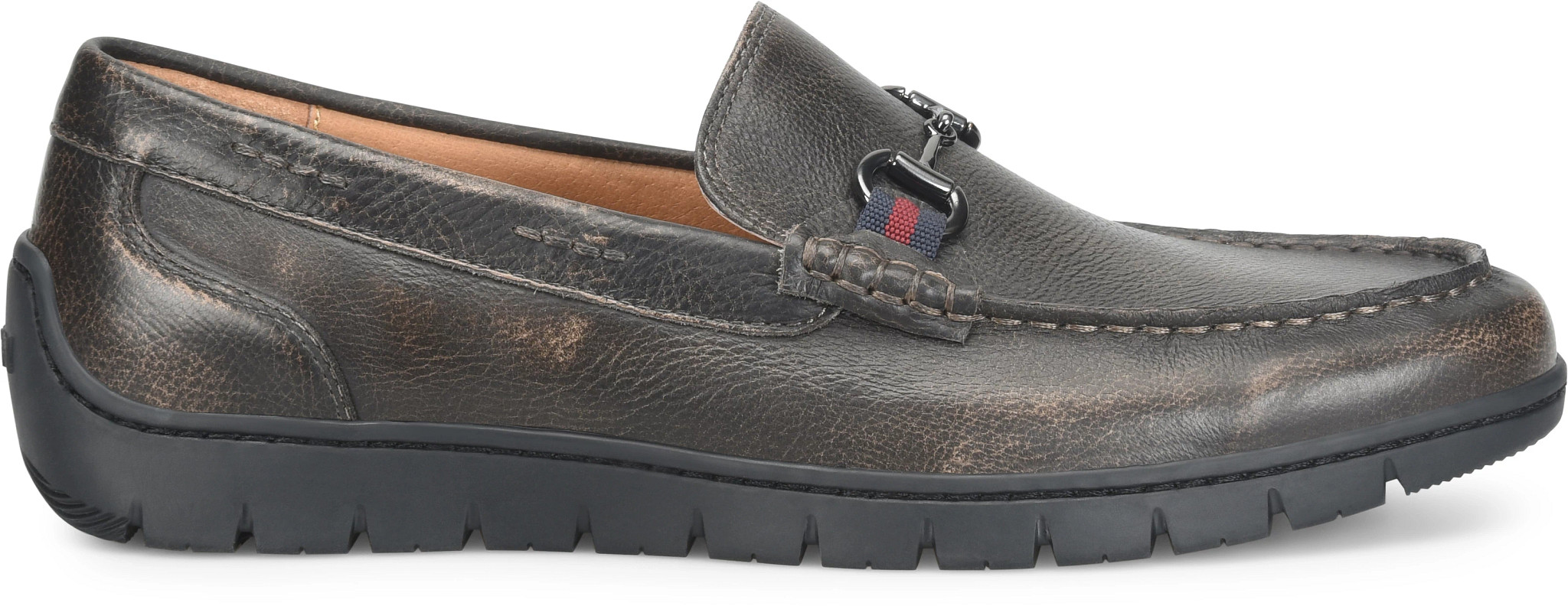 Monza Driving Moc Toe Loafers se muestra en la Ebony Brown (Caf&eacute;)