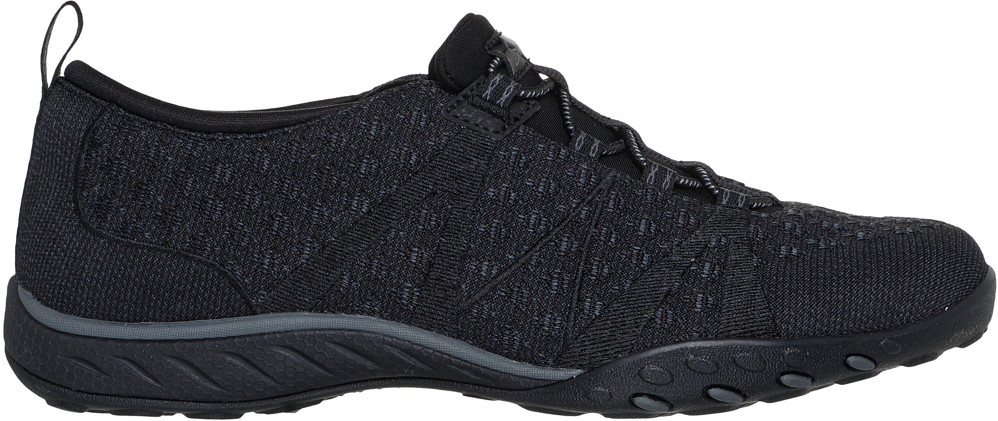 Women's Skechers Relaxed Fit Breathe Easy Sere-Knitty shown in Black (Black)