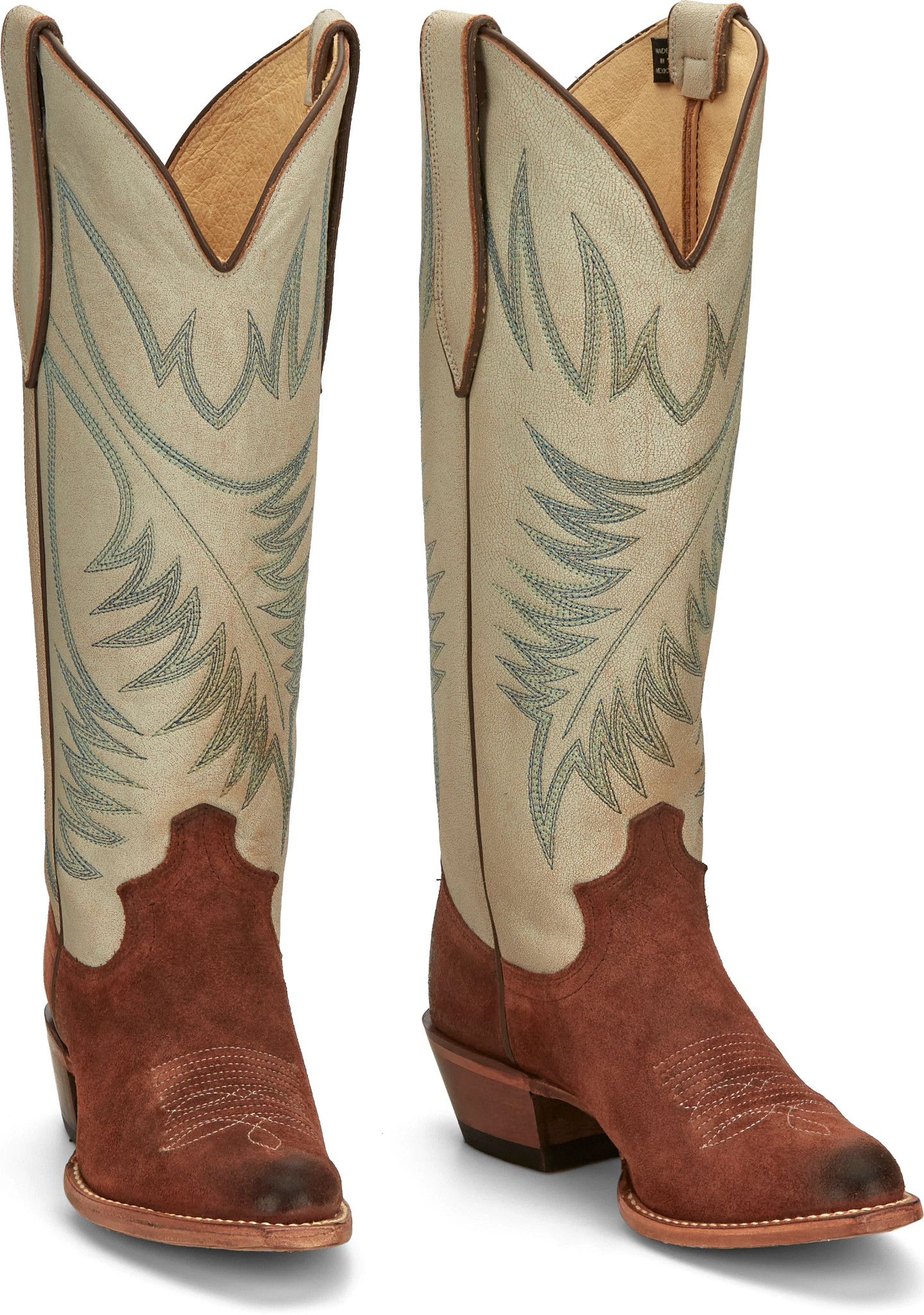 Justin suede 2025 cowboy boots