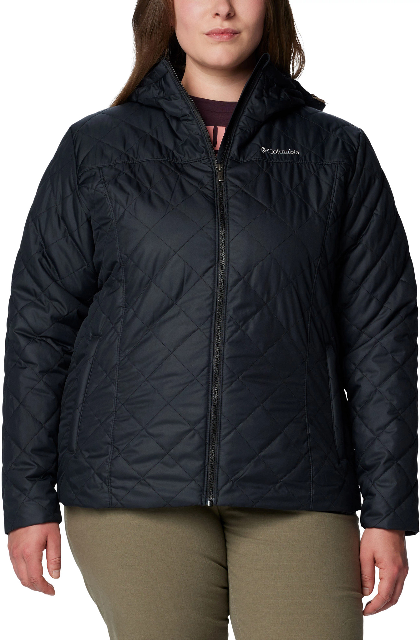 Women's Columbia Copper Crest Ii Hooded Jacket shown in Black (Black)