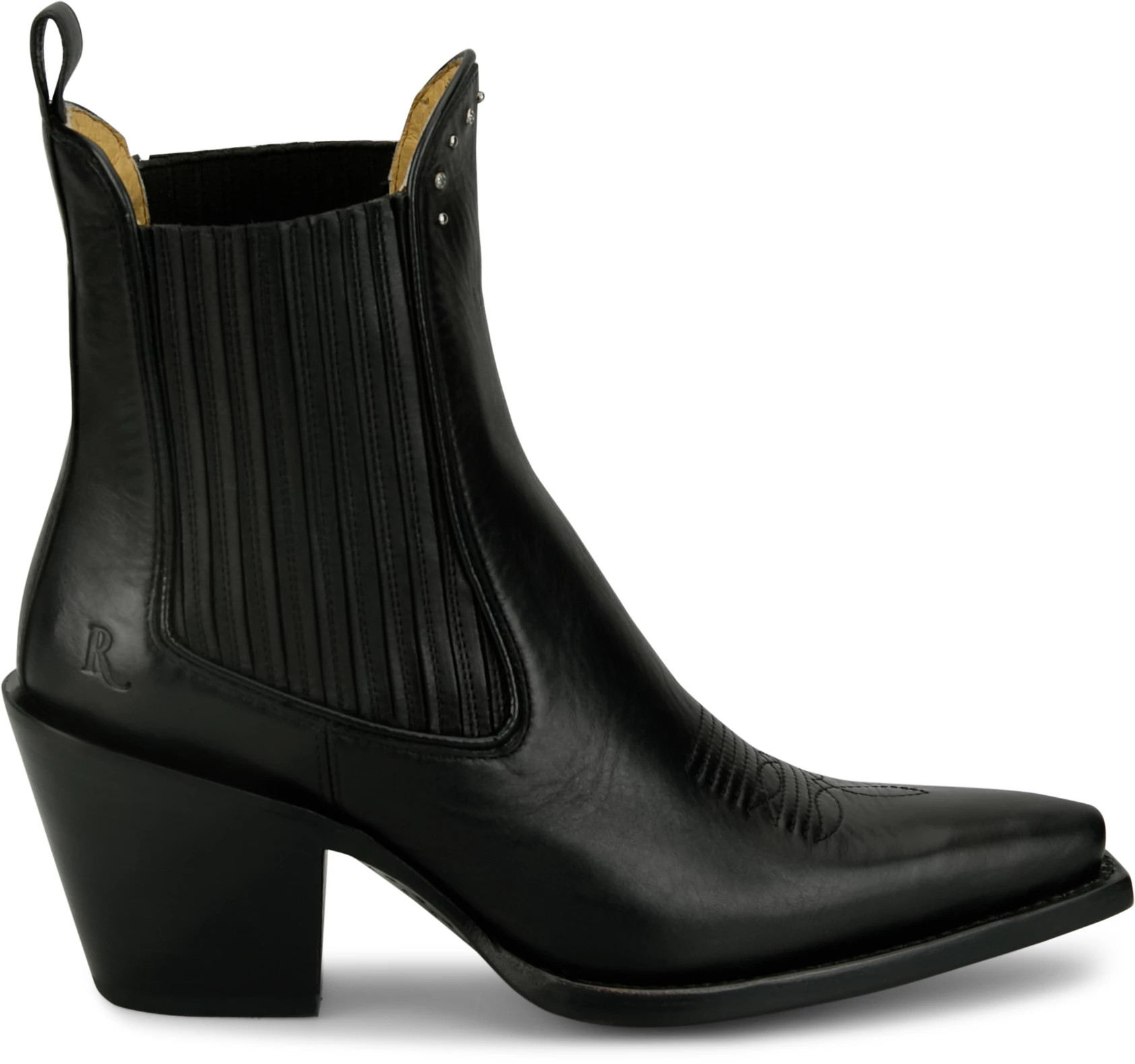 Women's Justin Boots Hart 6" Western shown in Black (Black)