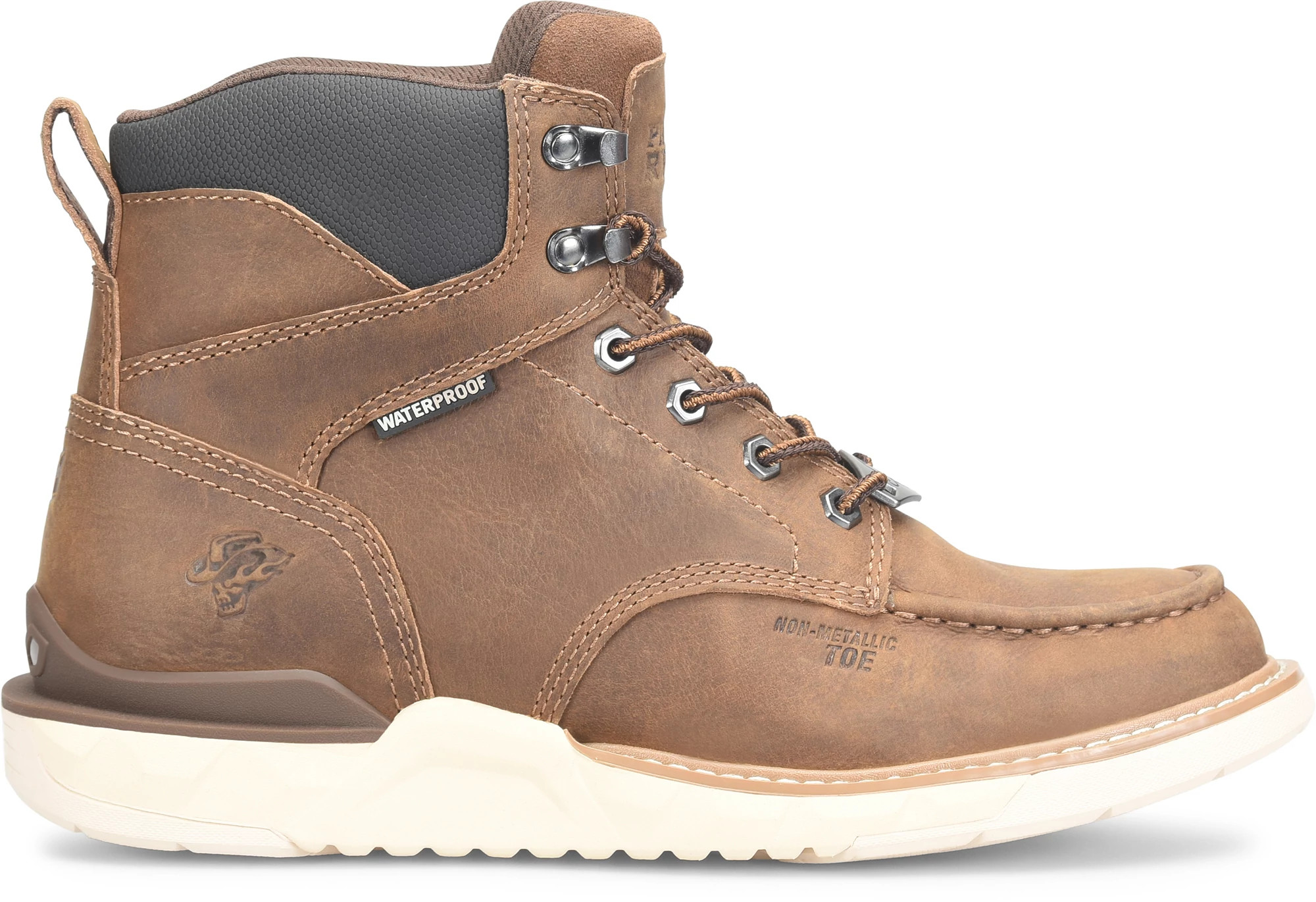 Men's Double H 6 Inch Waterproof Comp Toe Phantom Rider Reddick shown in Brown (Brown)