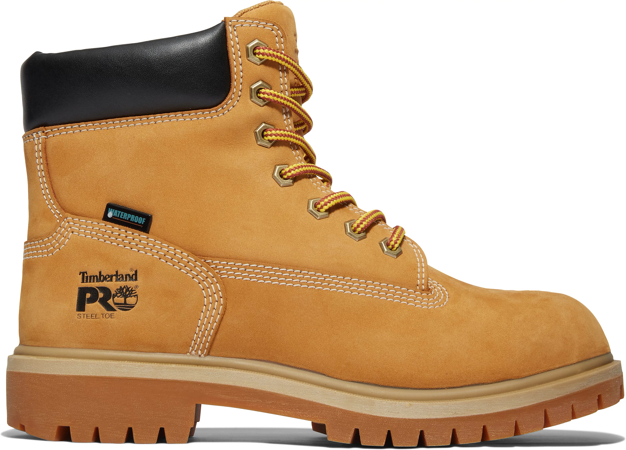 Women's Timberland Pro 6 Inch Steel Toe 200 Gram Waterproof Direct Attach shown in Wheat (Tan)
