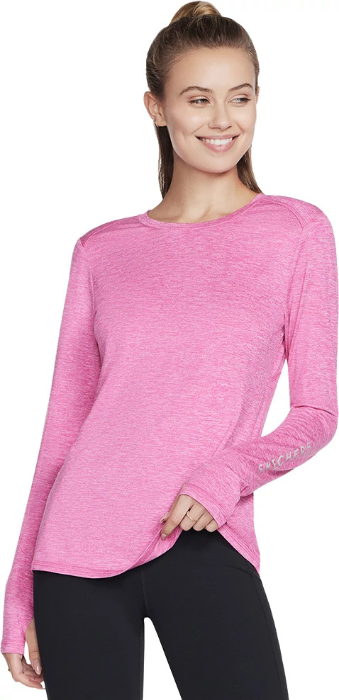 ★andar★ Performance Peach Long Sleeve Gymshark Apex Contrast Long Sleeve Top - Asphalt Grey/Build