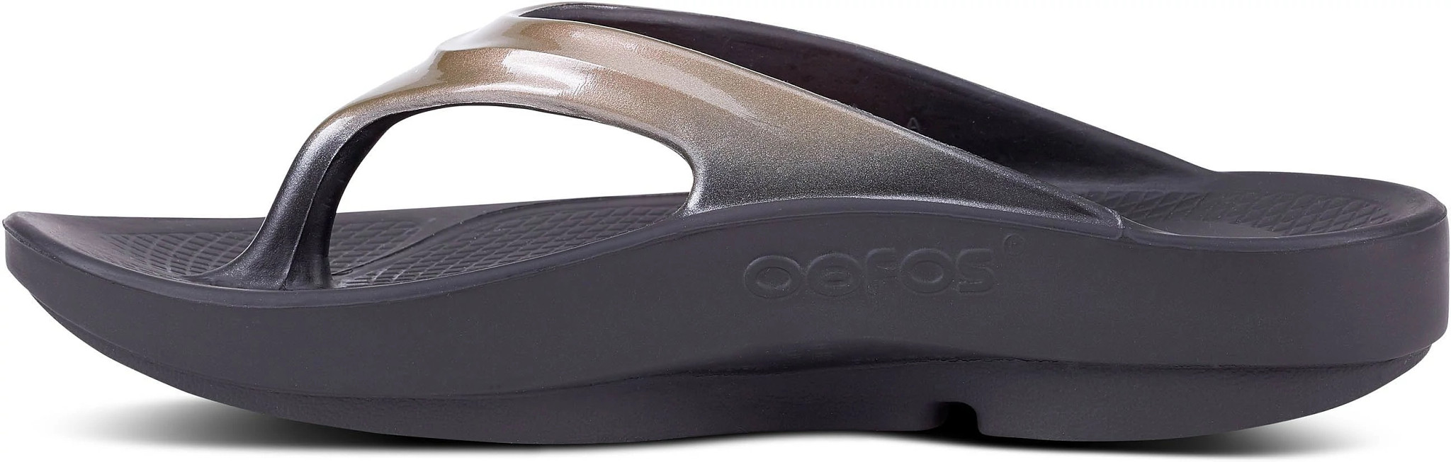 Women's Oofos Oolala Luxe shown in Latte (Brown)