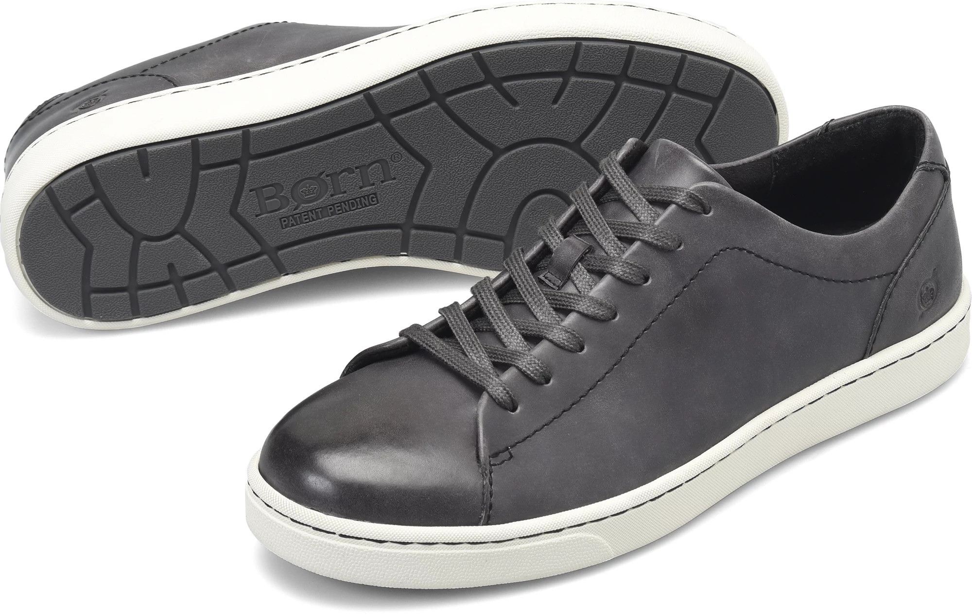 Buy Grey Striped Lace Up Leather Sneakers For Men by Rapawalk Online at Aza  Fashions.