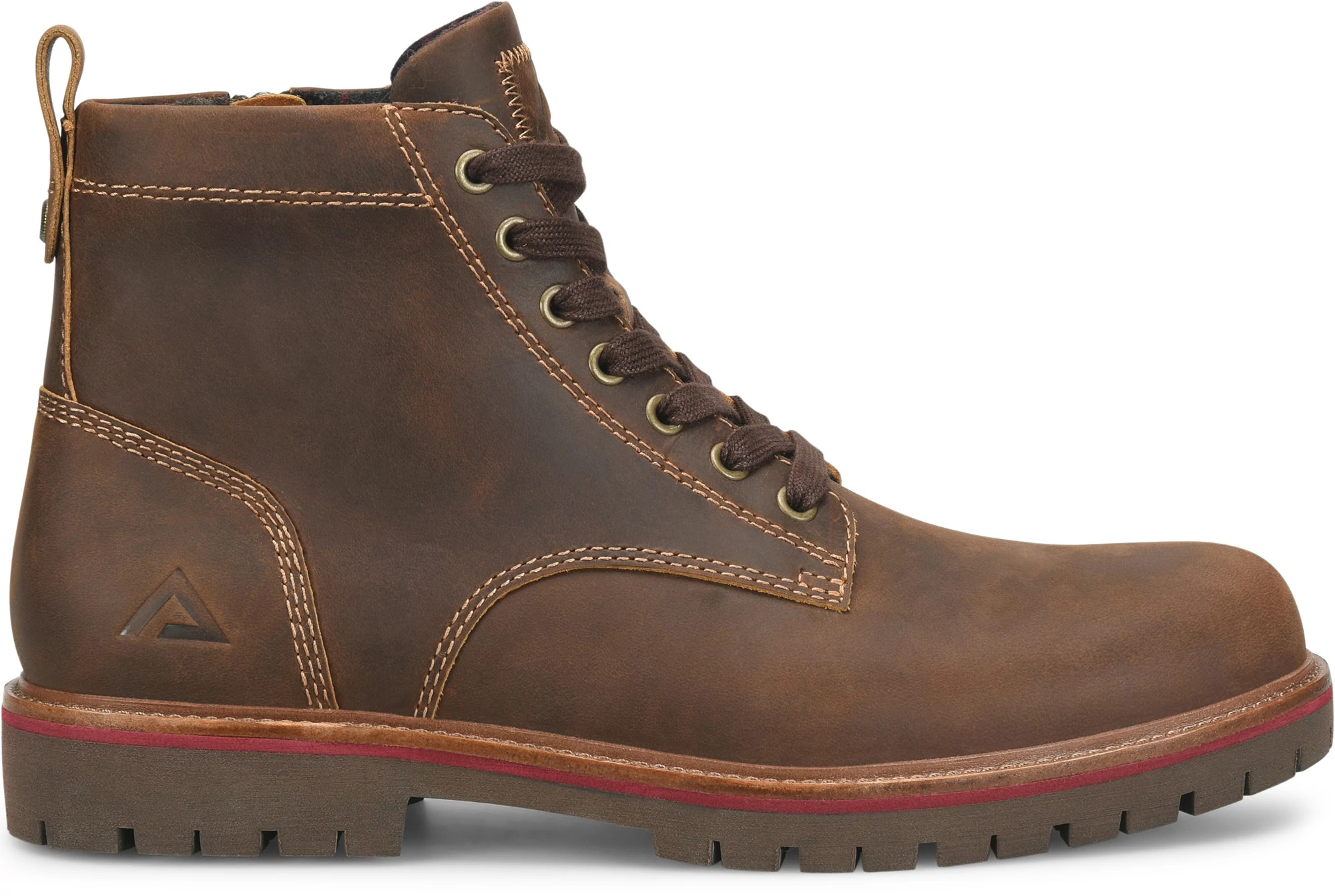 Ryder Waterproof Leather Boots se muestra en la Brown (Caf&eacute;)
