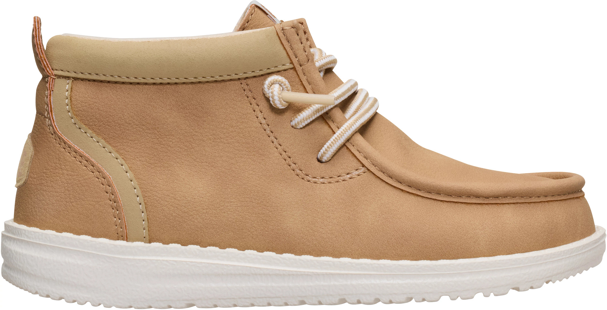 Boy's Hey Dude Wally Mid Classic shown in Tan (Tan)