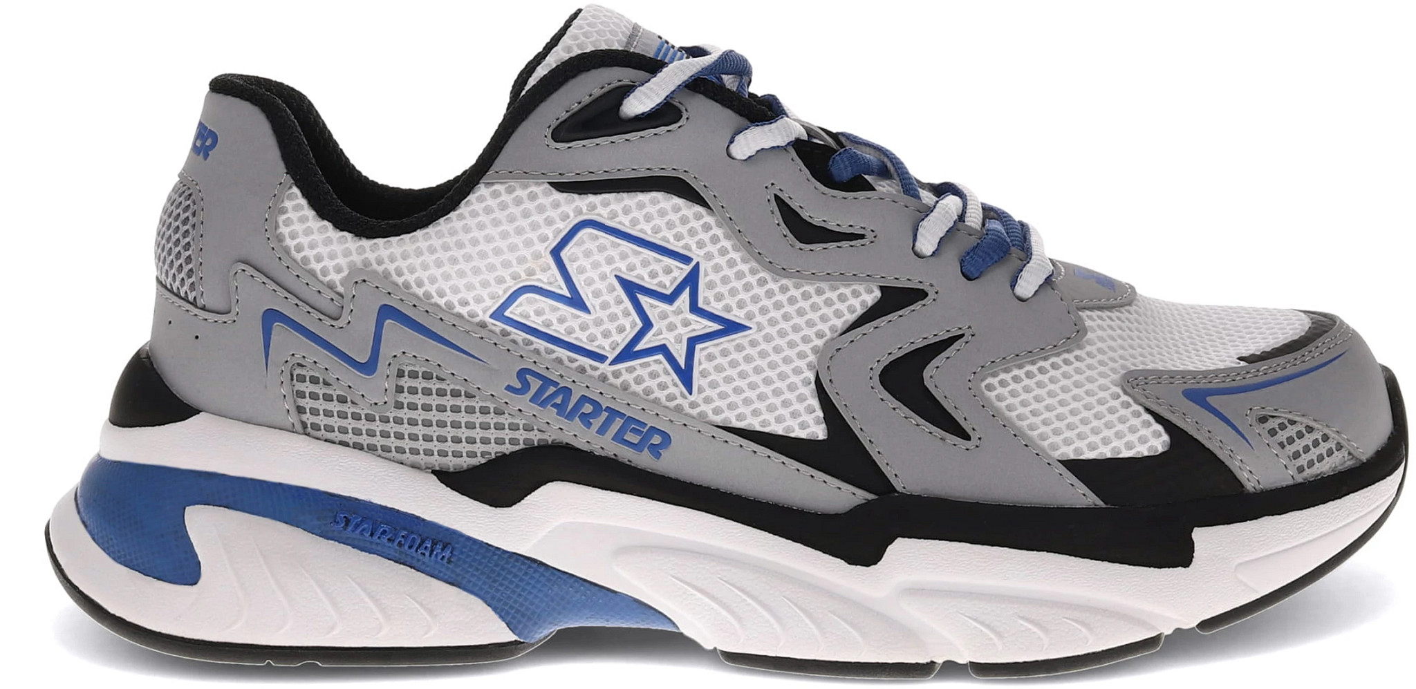 Men's Starter Star Light Runner shown in White/Blue/Silver (Multicolor)
