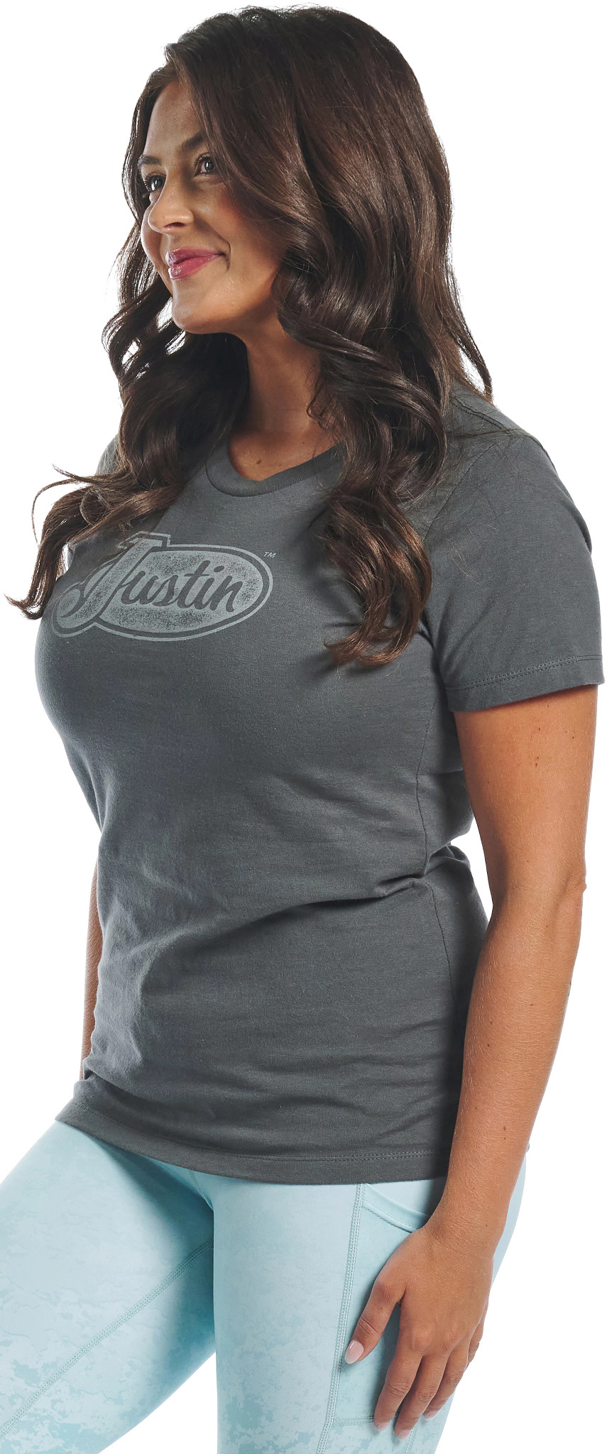 Women's Logo Tee shown in Charcoal (Grey)