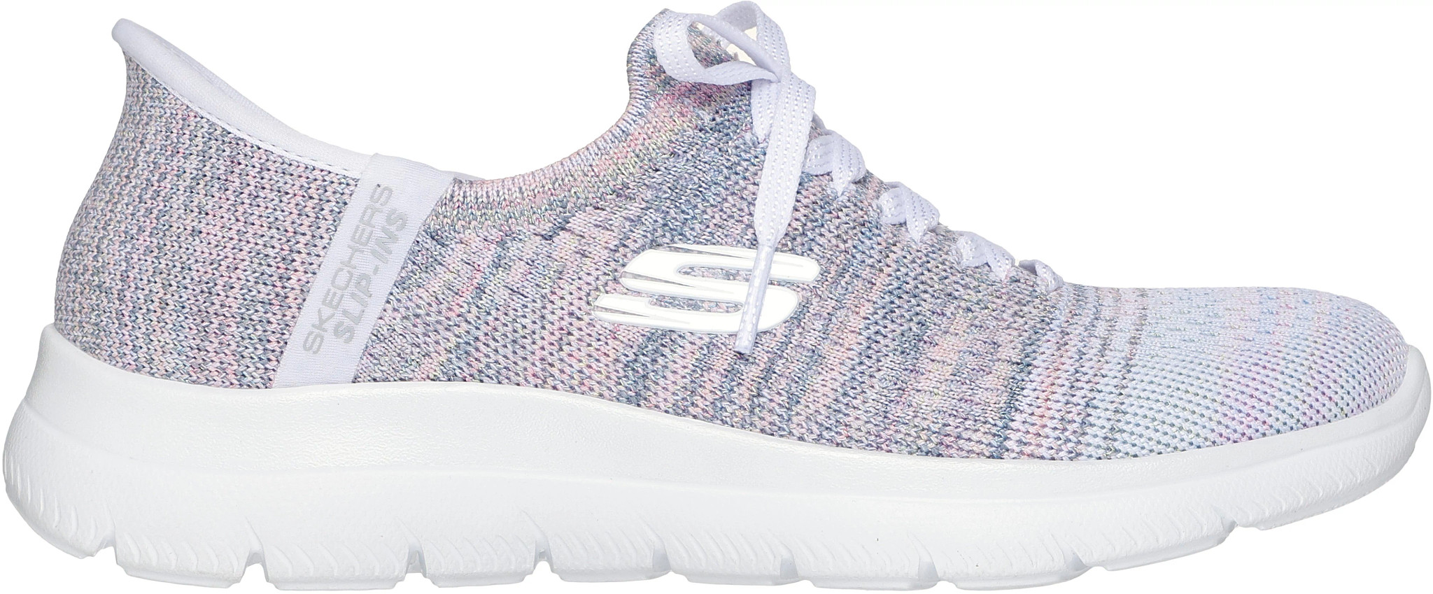 Women's Skechers Slip-Ins Summits shown in White/Multi (Multicolor)