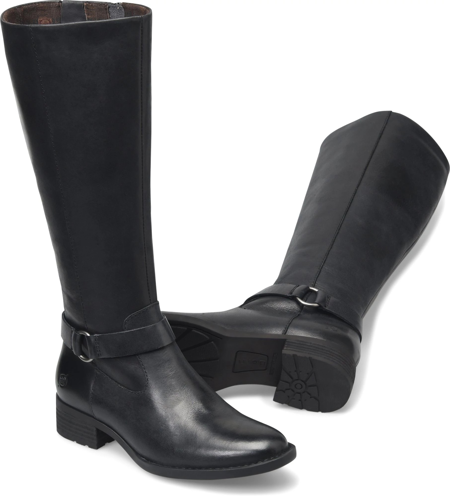 Born womens black leather boots on sale