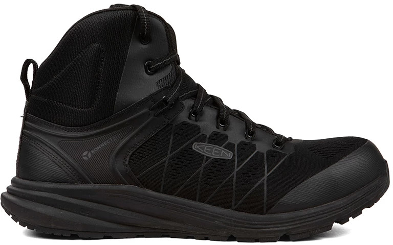 Men's Keen Utility Vista Energy Carbon Toe Internal Met Guard shown in Black (Black)