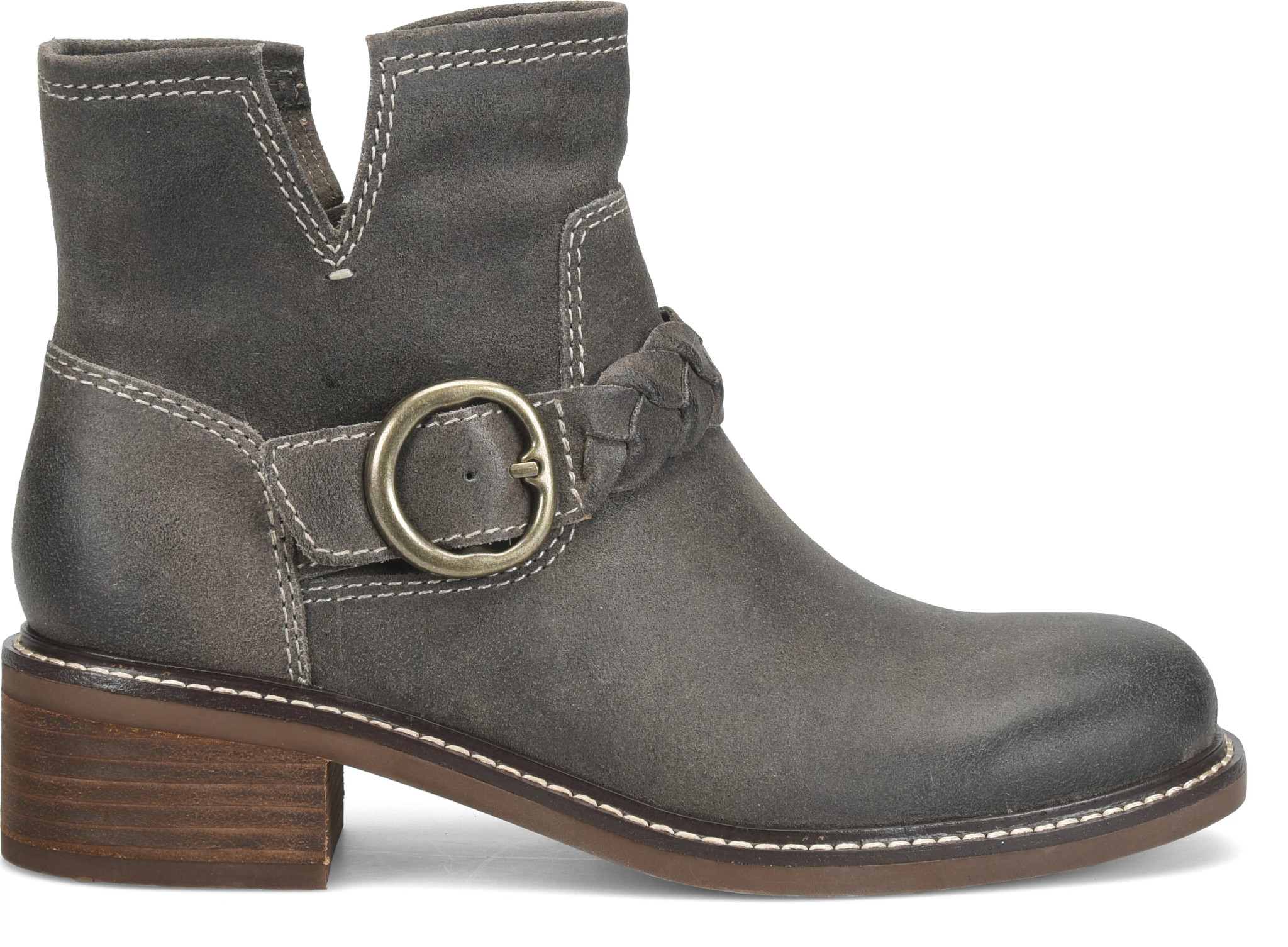 Miley shown in Taupe Suede (Grey)