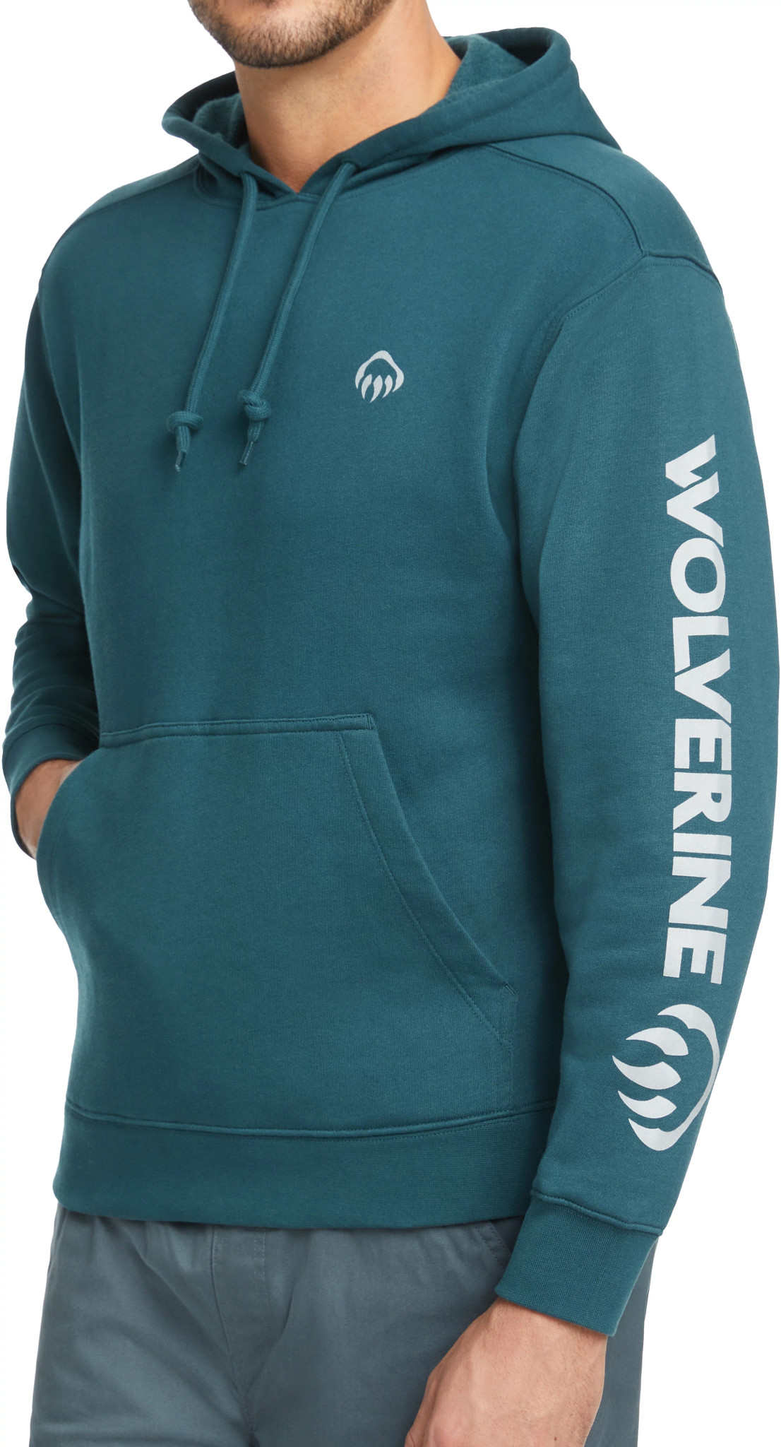 Men's Wolverine Graphic Logo Hoodie shown in Blue (Blue)