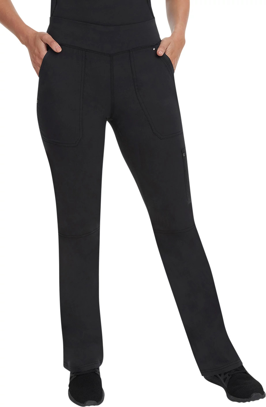 Women's Healing Hands Purple Label Tori Yoga Pant Petite shown in Black (Black)