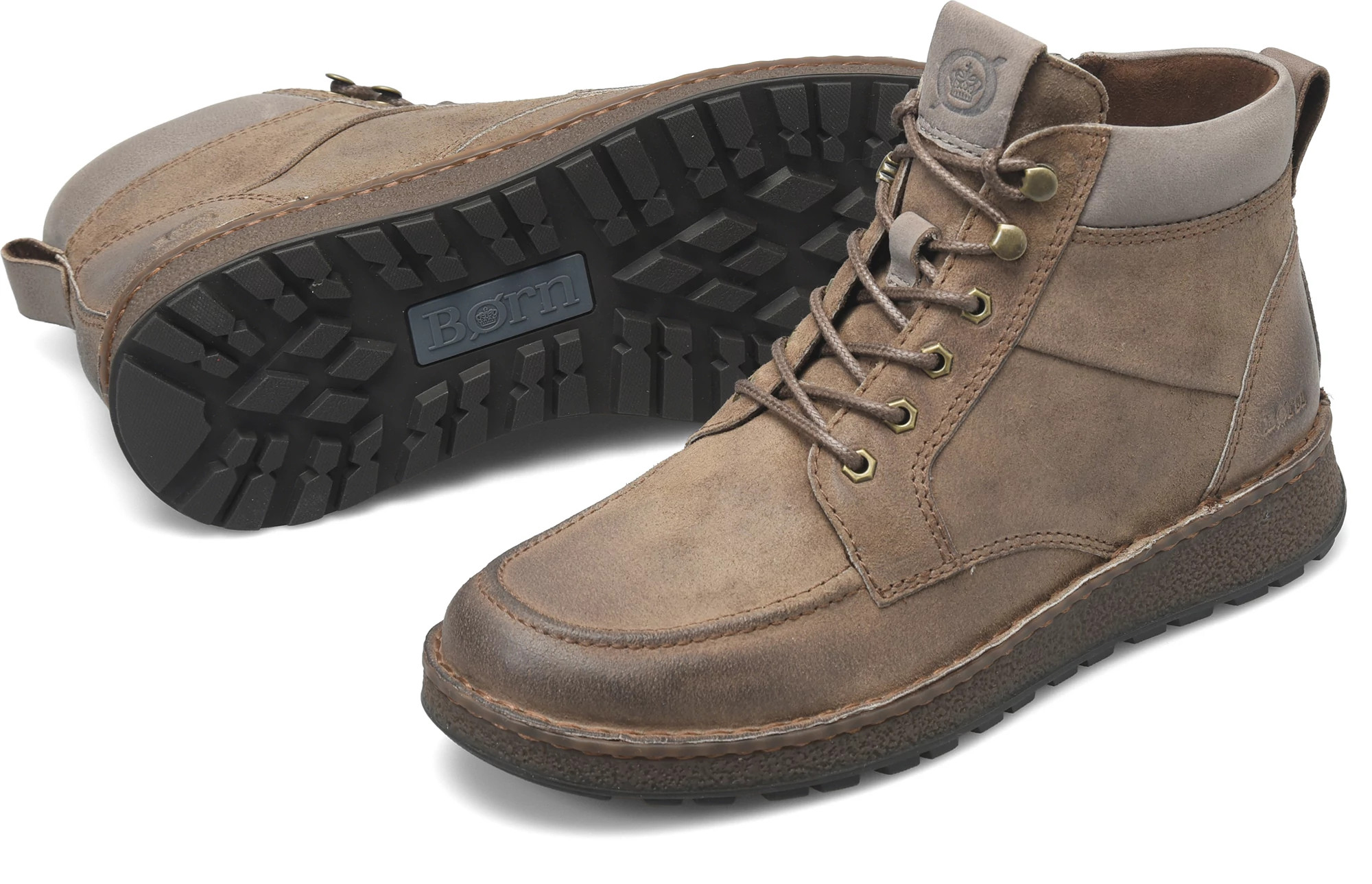 Rex shown in Taupe Distressed Suede (Tan)