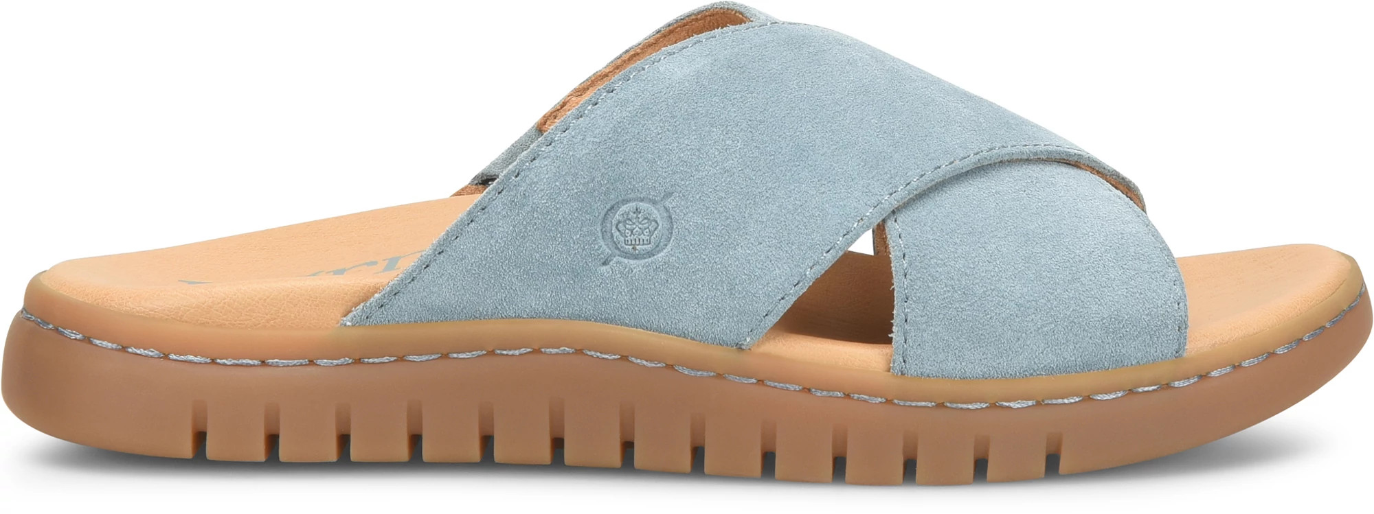 Women's Born Shoes Adia shown in Light Blue Suede (Blue)