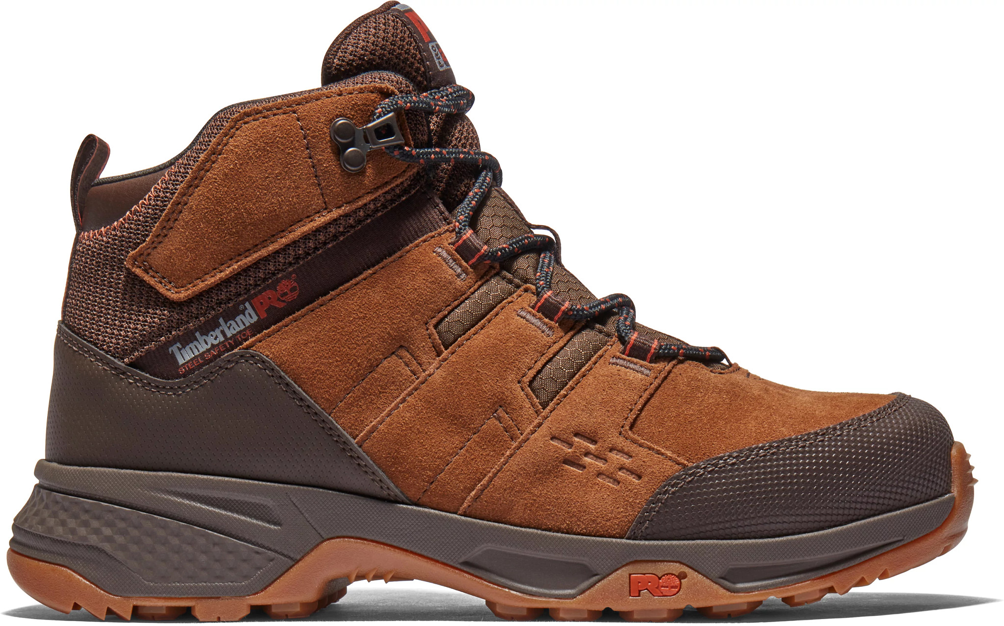 Men's Timberland Pro Steel Toe Switchback Hiker shown in Brown (Brown)