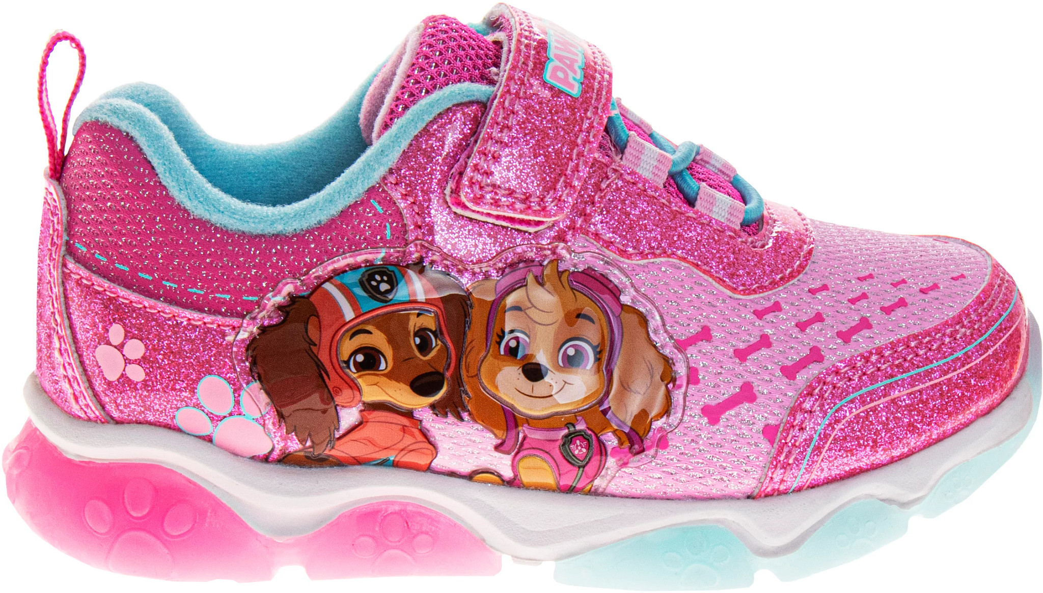 Toddler Girl's Josmo Disney Paw Patrol Runner shown in Pink/Light Blue (Pink)