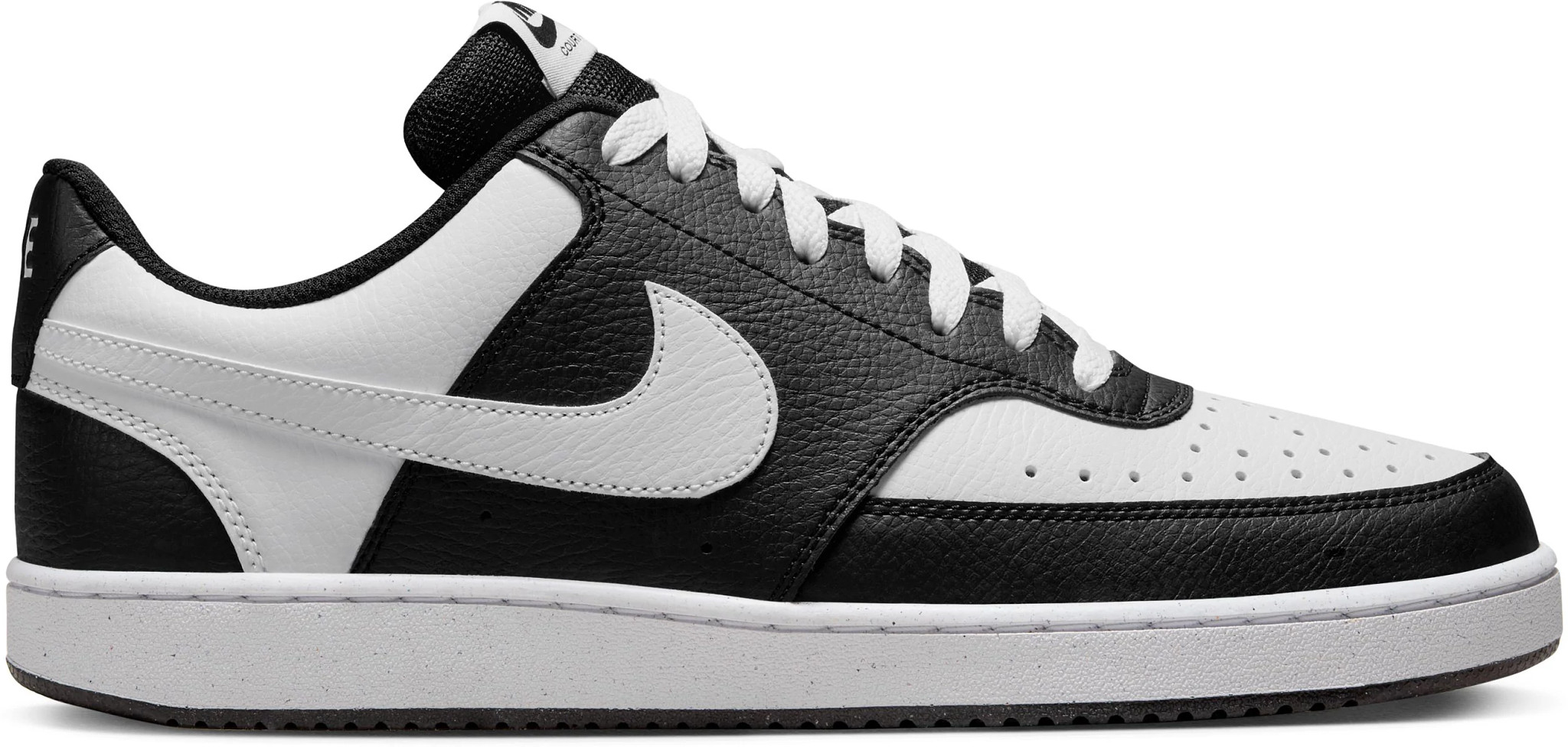 Men's Nike Court Vision Low shown in Black/White (Black)
