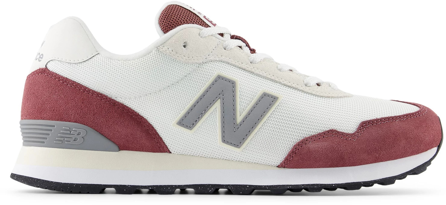 Men's New Balance 515 Lifestyle Runner shown in White Burgundy Gray (Multicolor)