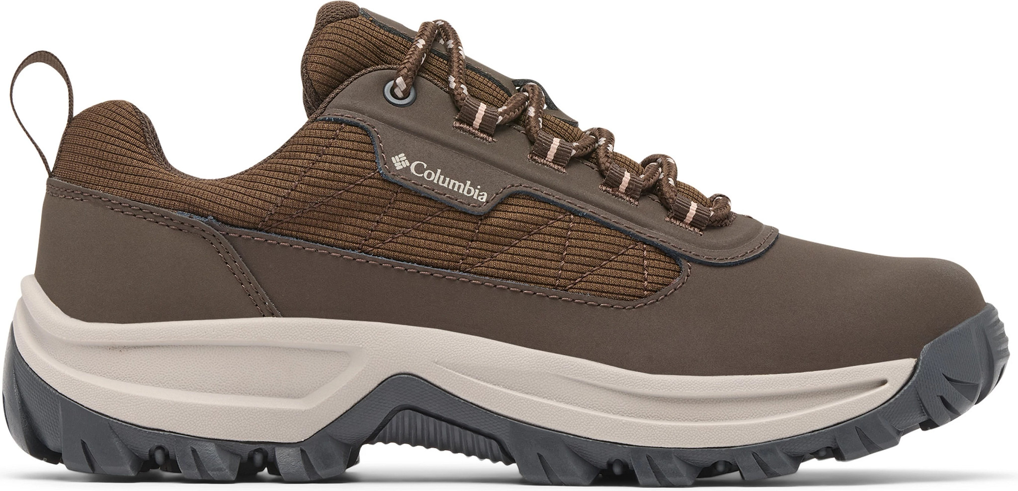 Women's Columbia Transverse Low Hiker shown in Brown/Blush Rose (Brown)