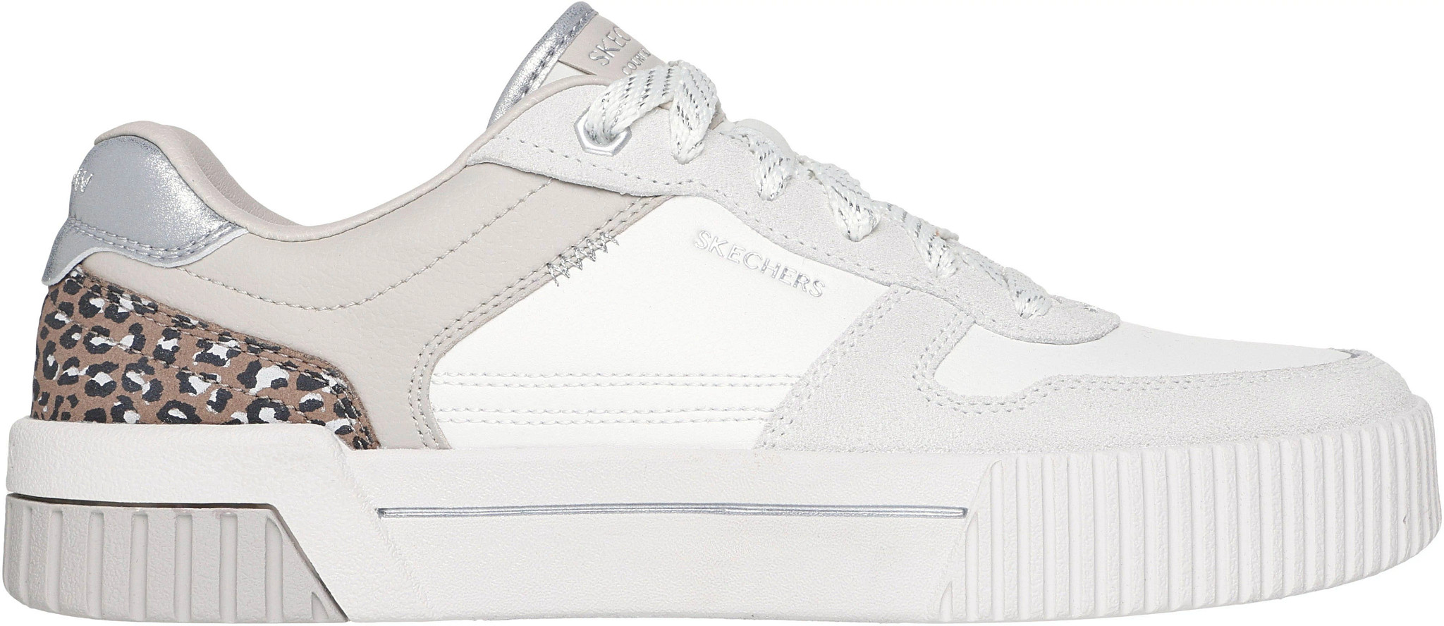 Women's Skechers Jade Lustrous Luxury Court shown in White Multi (White)