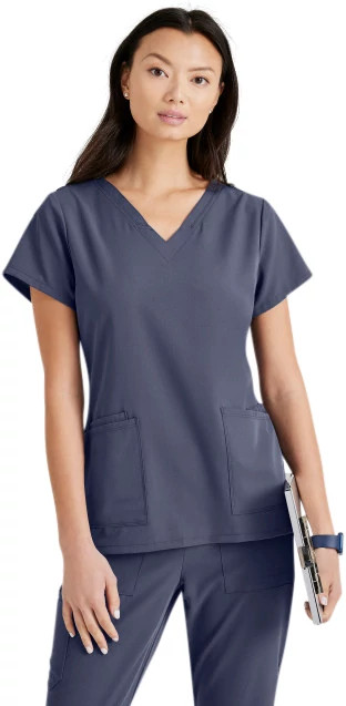 Women's Barco Unify Purpose V Neck shown in Steel (Grey)