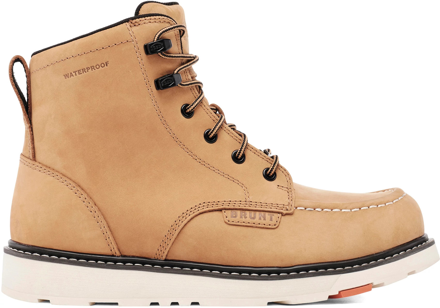 Men's Brunt Workwear 6 Inch Waterproof Soft Toe Marin shown in Wheat (Wheat)