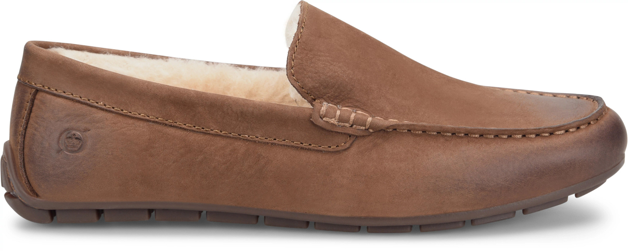 Men's Born Shoes Allan Shearling shown in Carafe Nubuck (Brown)