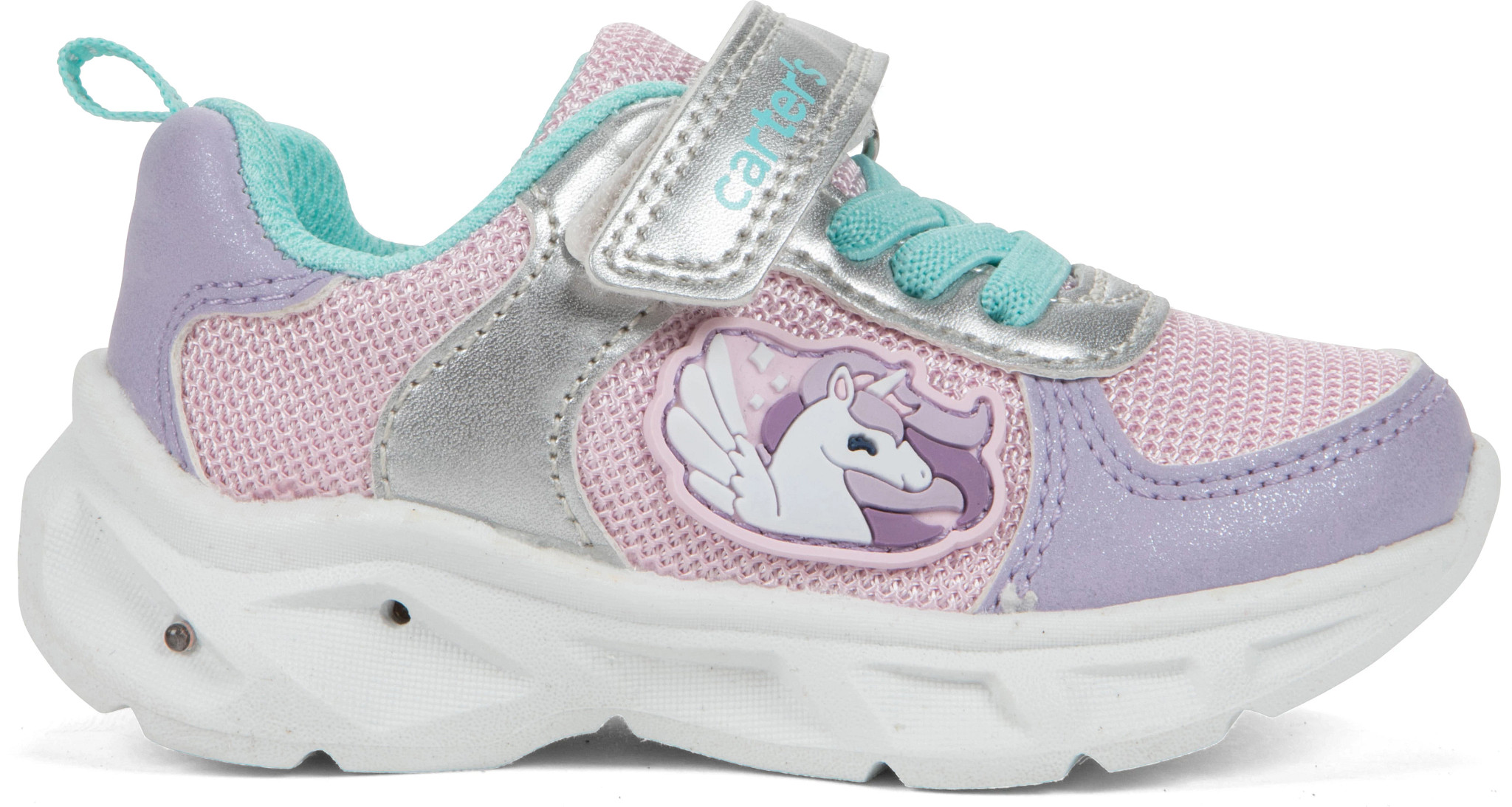Toddler Girl's Carters Jacole Unicorn Runner shown in Purple (Purple)