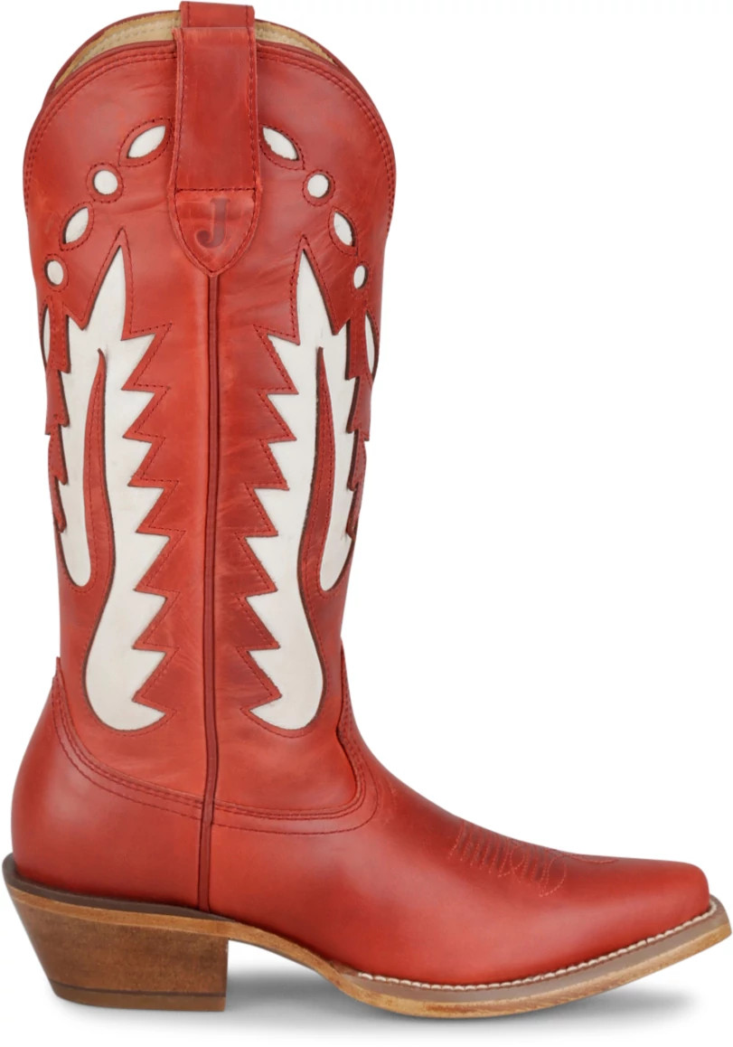 Women's Justin Boots Faye 13" Western shown in Red (Red)