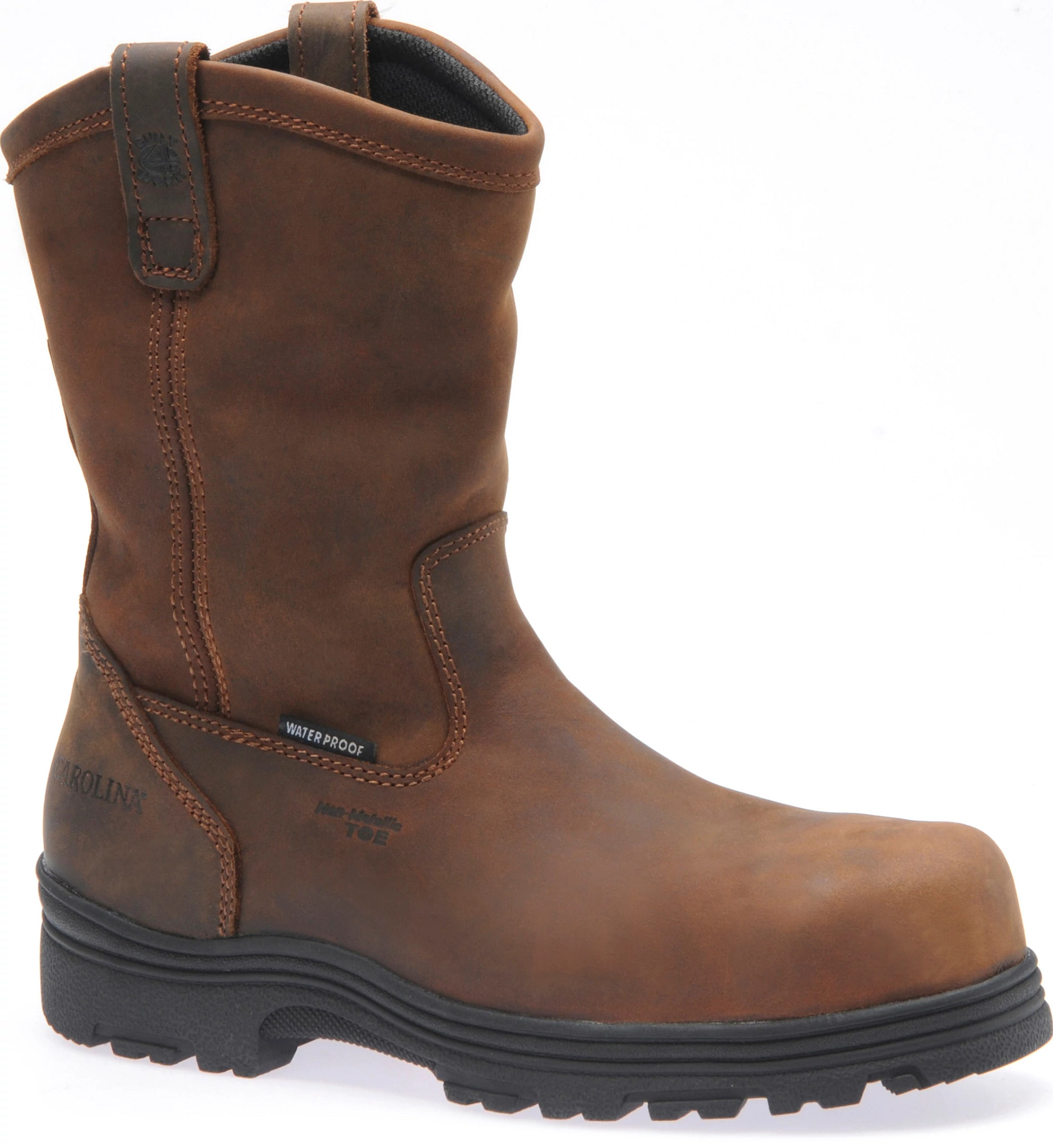 Steel toe work boots pull on online