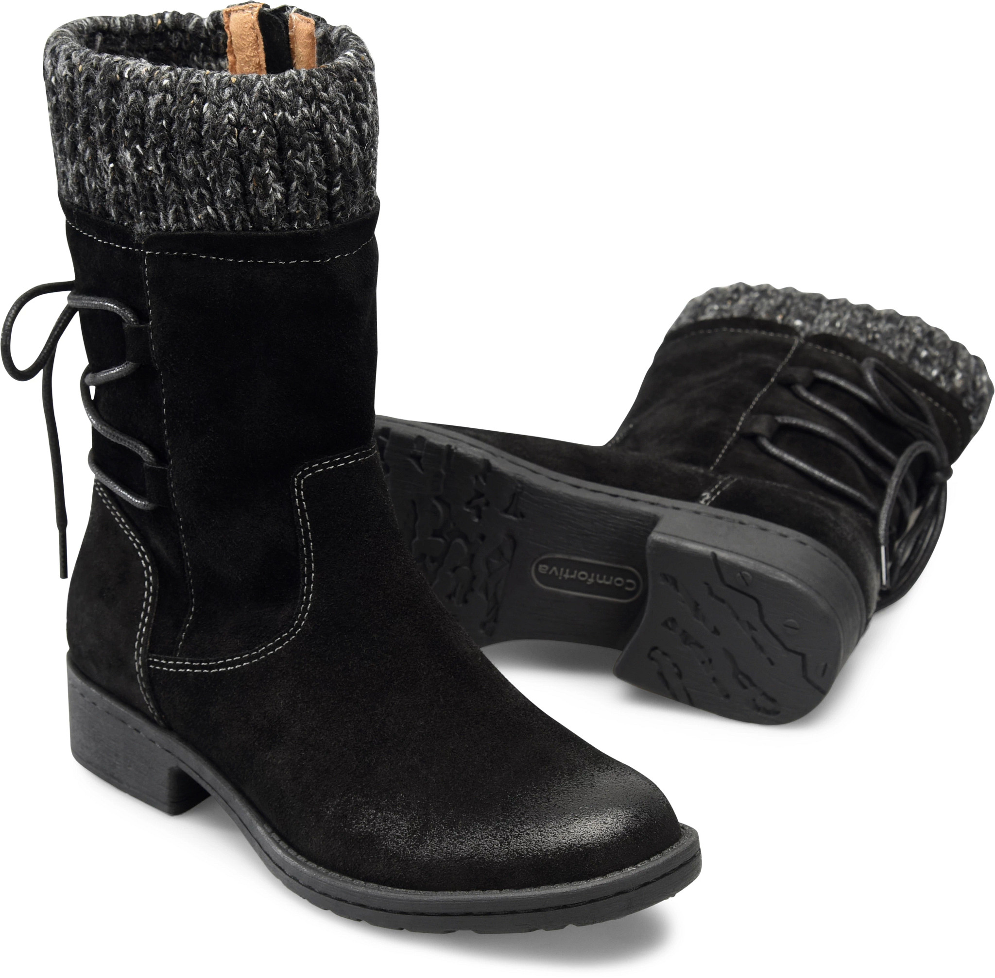 Salem shown in Black Suede (Black)