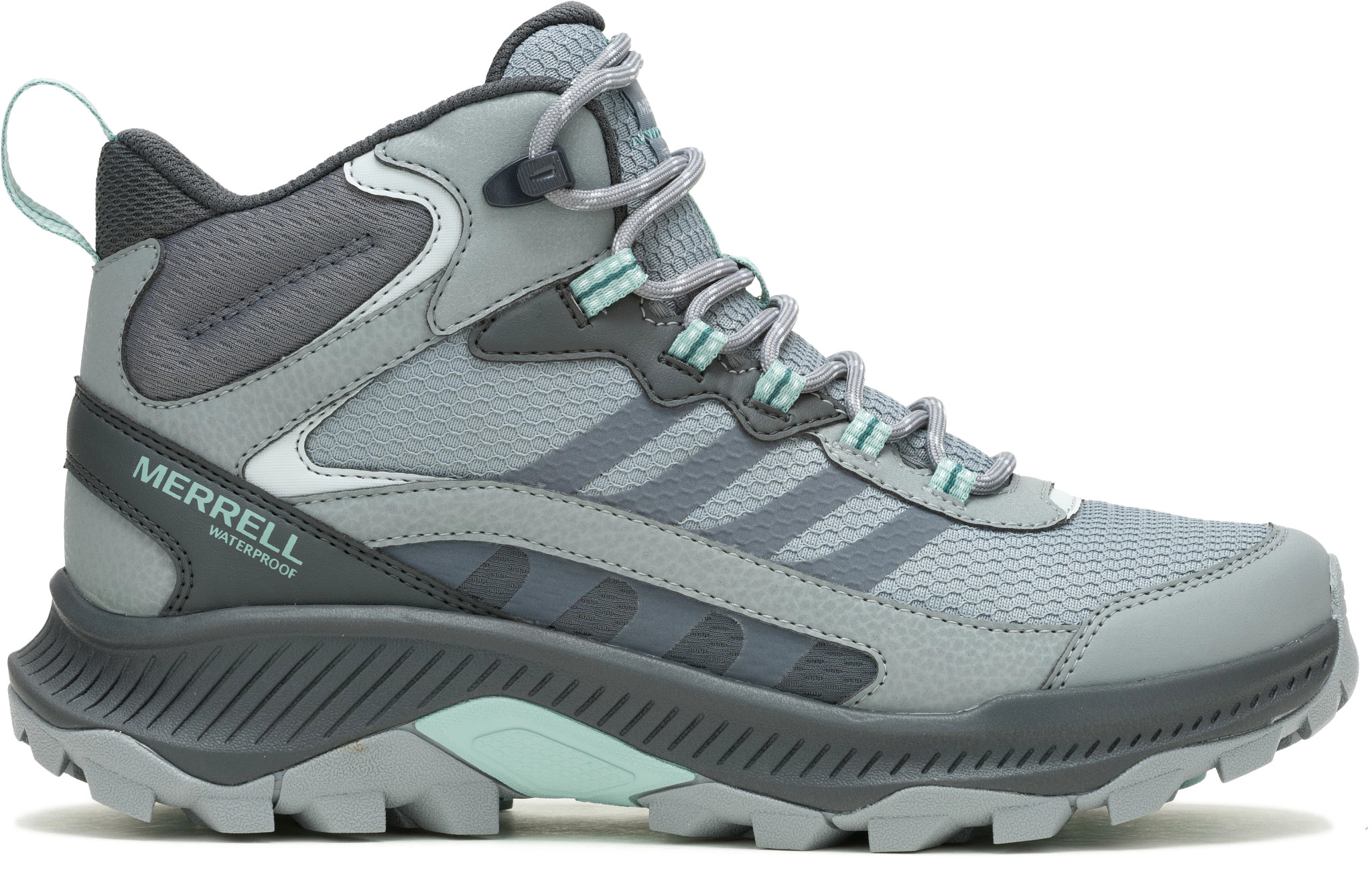 Women's Merrell Waterproof Speed Strike 2 Hiker shown in Monument/Blue (Blue)