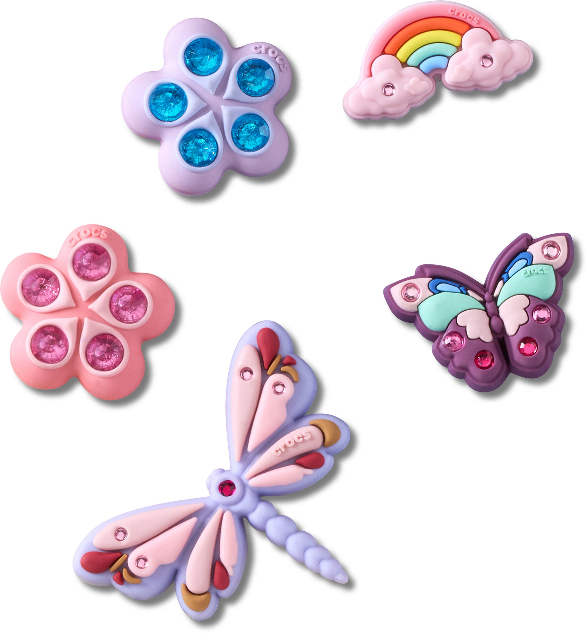 Unisex Crocs Magical Garden Bug 5 Pack Jibbitz shown in Multi (Multicolor)