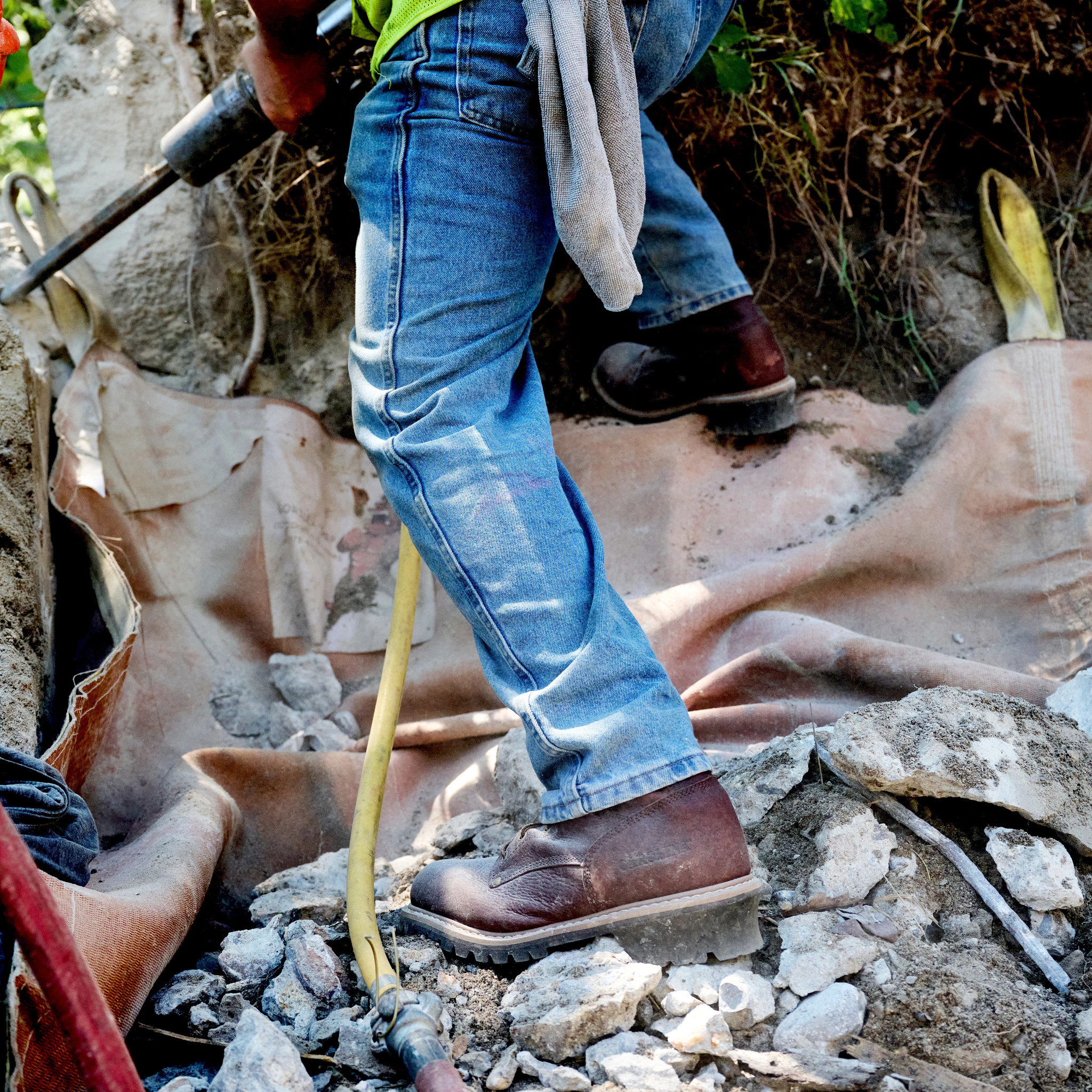 Elm 8" Steel Toe Logger shown on model 
