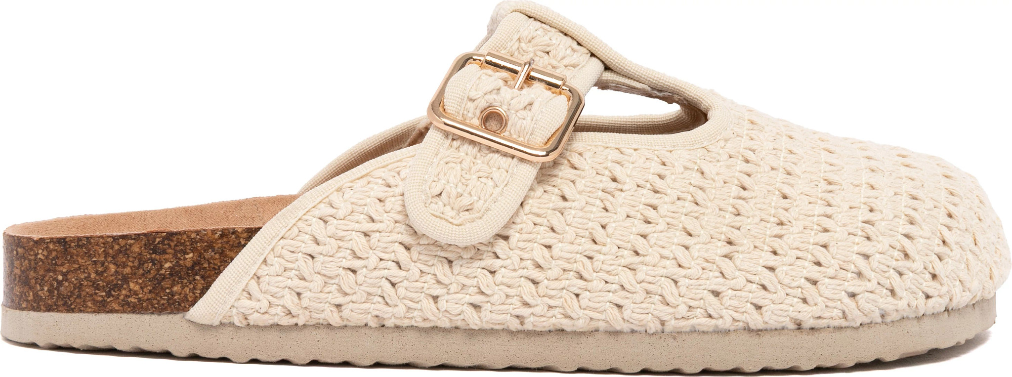 Women's Sugar Snicker Clog shown in Cream Woven (Off White)