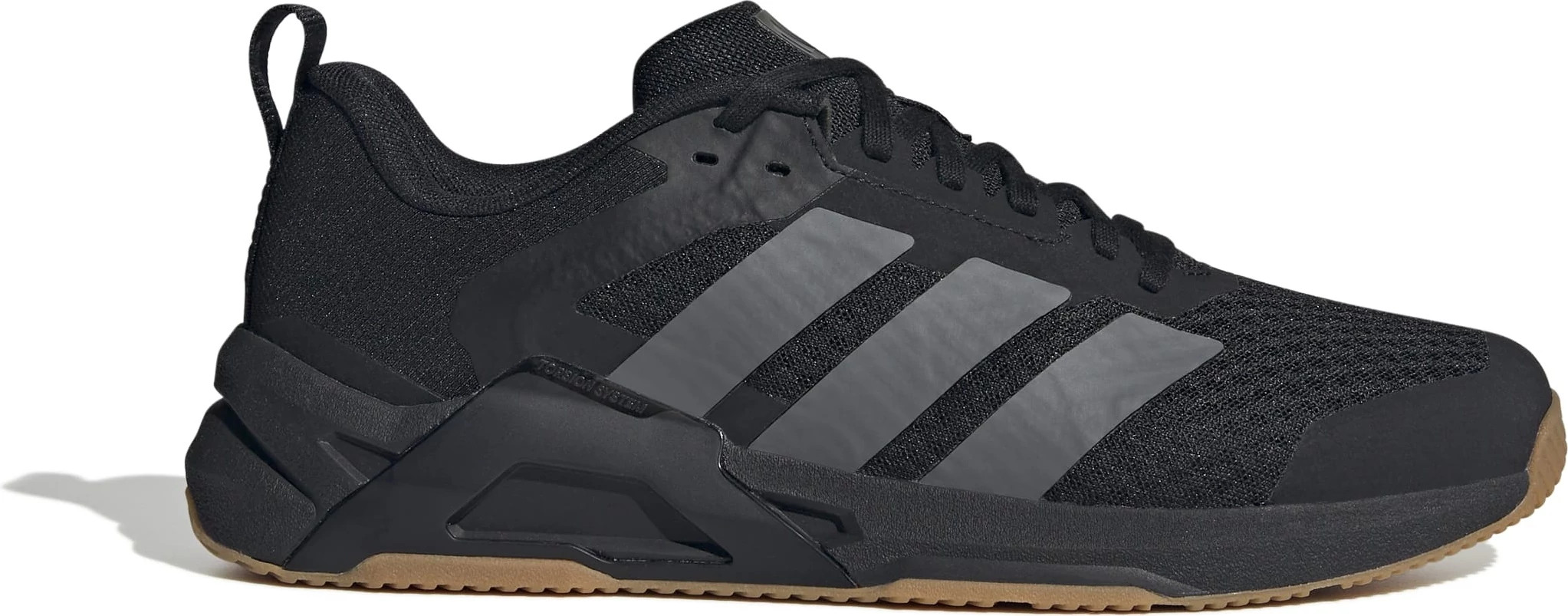 Men's Adidas Dropset Control Runner shown in Black (Black)