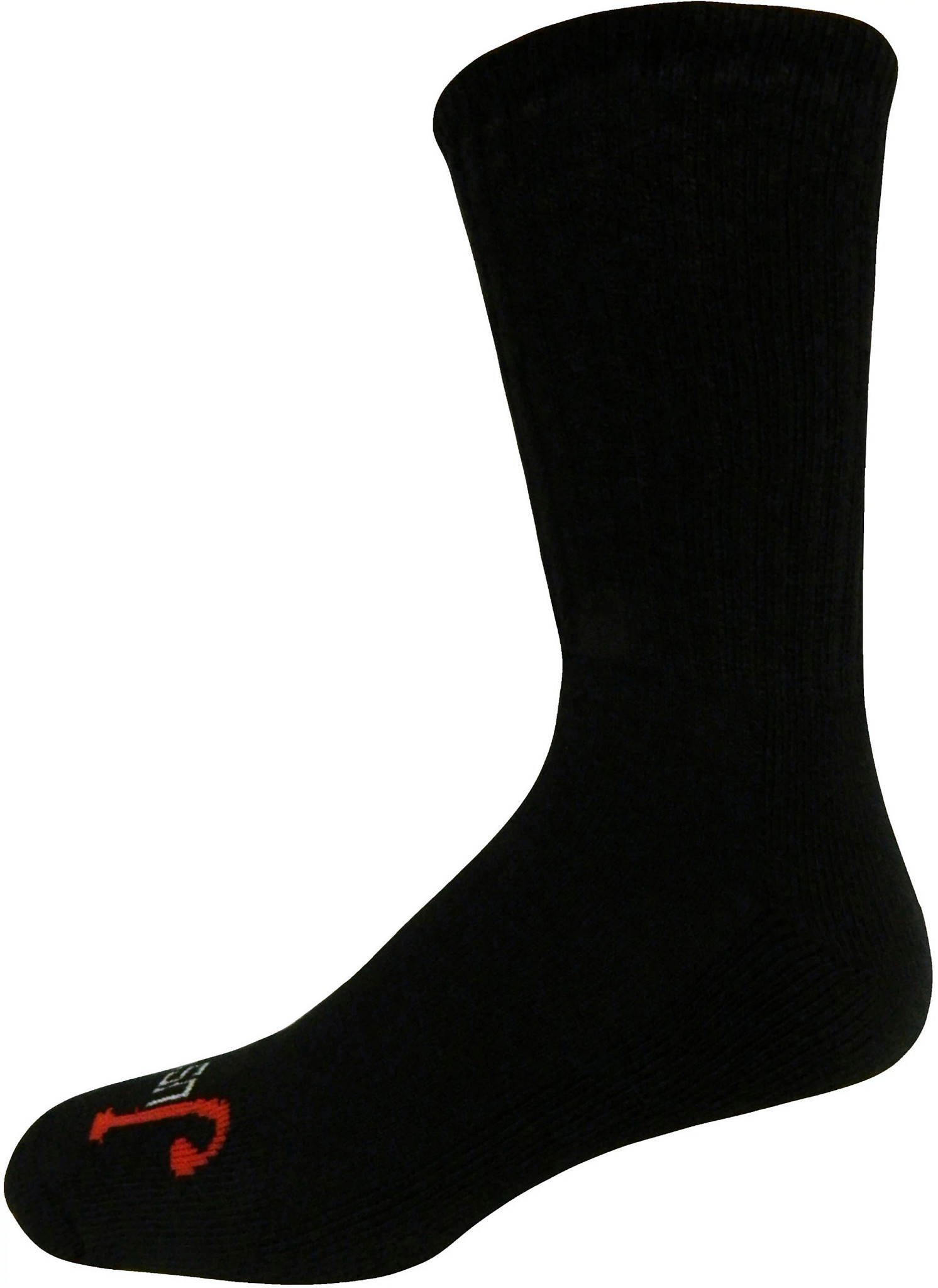 3-Pk Half Cushion Crew Socks se muestra en la Black (Negro)