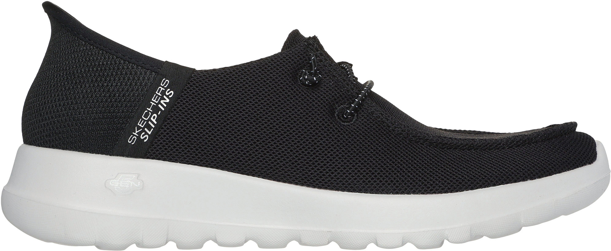 Women's Skechers Slip-Ins Gowalk Joy Idalis shown in Black/White (Black)