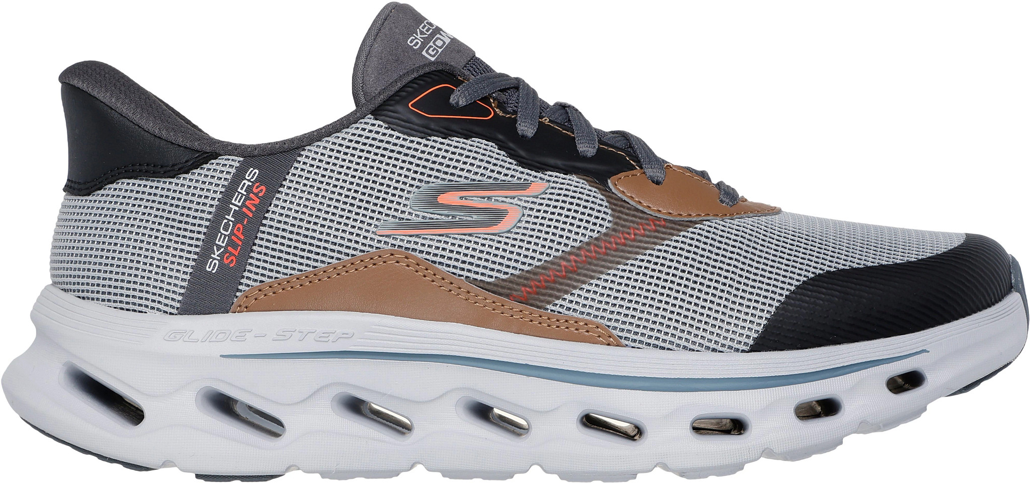 Men's Skechers Slip-Ins Go Walk Glide Step 2.0 Zac Runner shown in Gray (Grey)