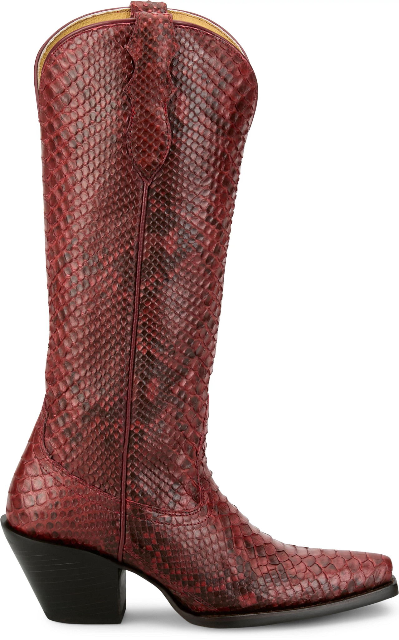 Women's Justin Boots Queen 15" Western shown in Red (Burgundy)