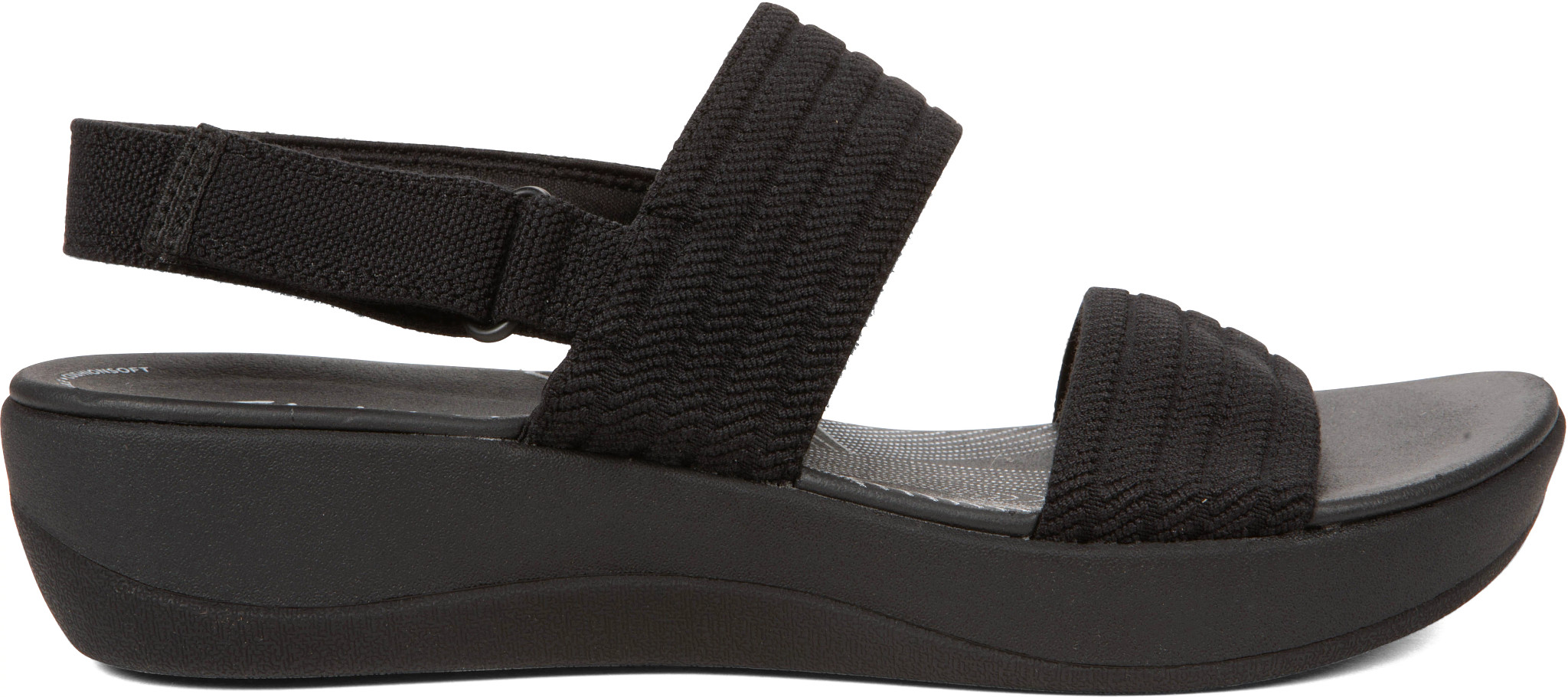 Women's Clarks Arla Stroll Sling shown in Black (Black)
