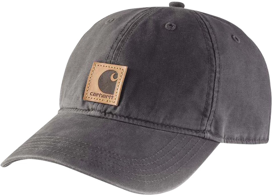 Men's Carhartt Canvas Cap shown in Black (Black)