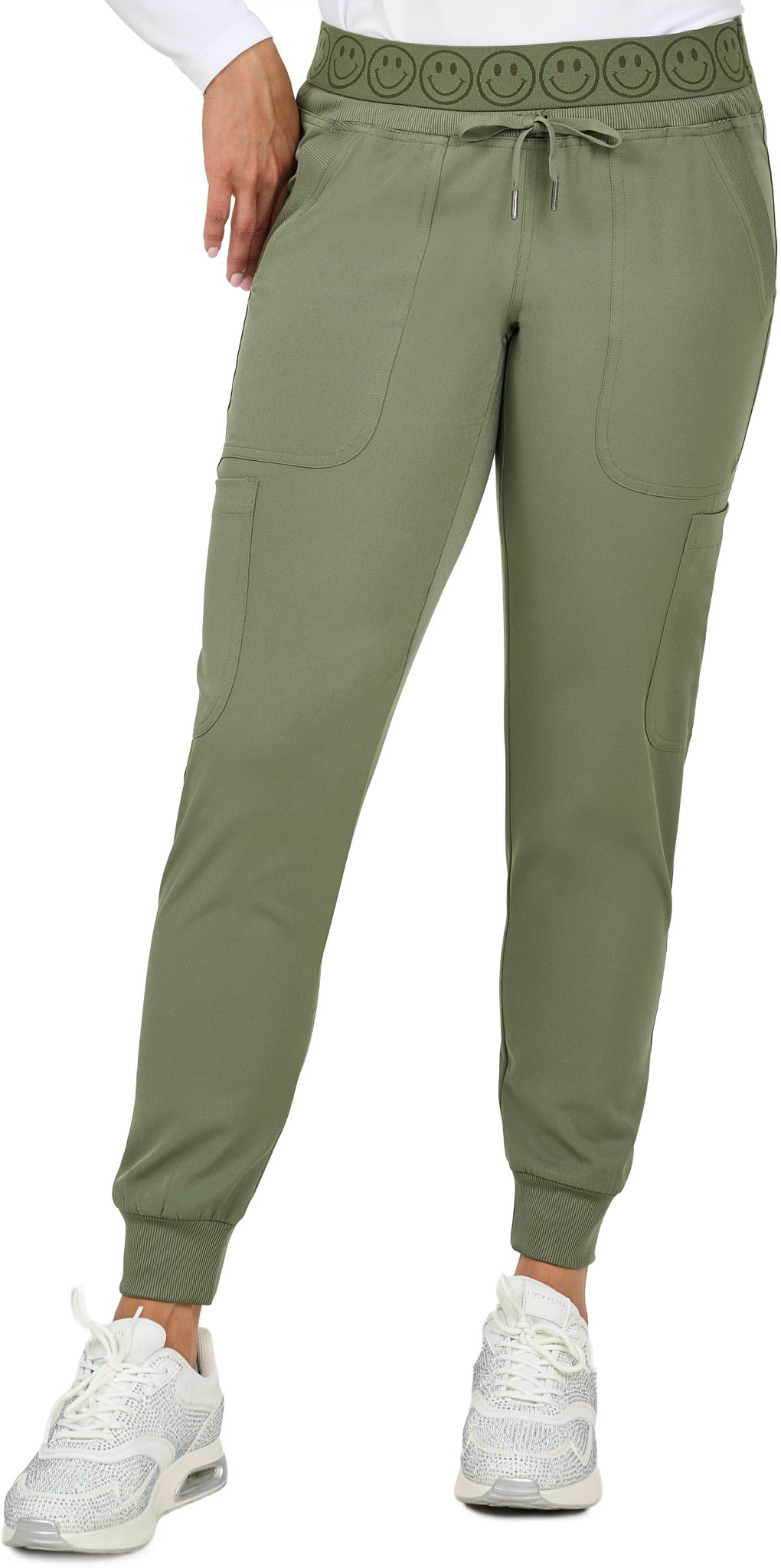Women's Ava Therese Smile Jogger Pant shown in Olive (Green)